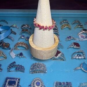 Chic Pink Crystal Women's Ring